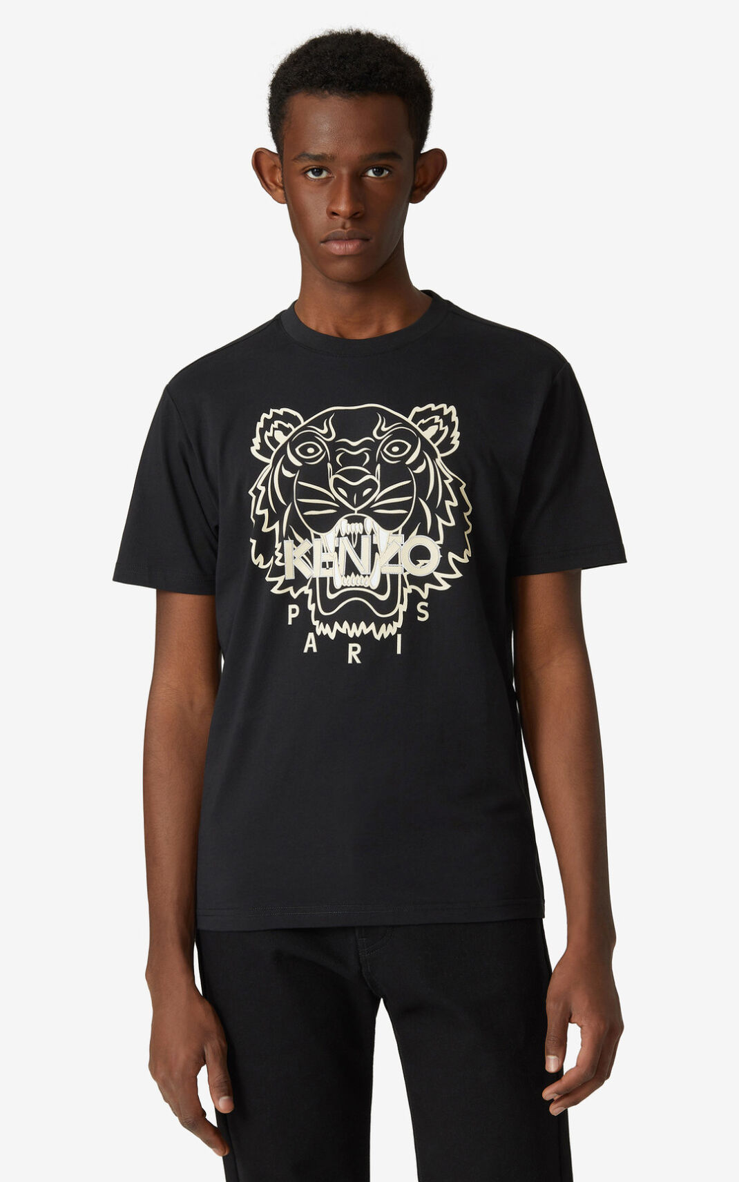 T Shirt Kenzo Homme Tiger Noir LEOTV-0185